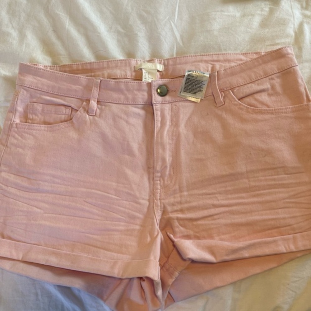 Light pink H&M denim short 12